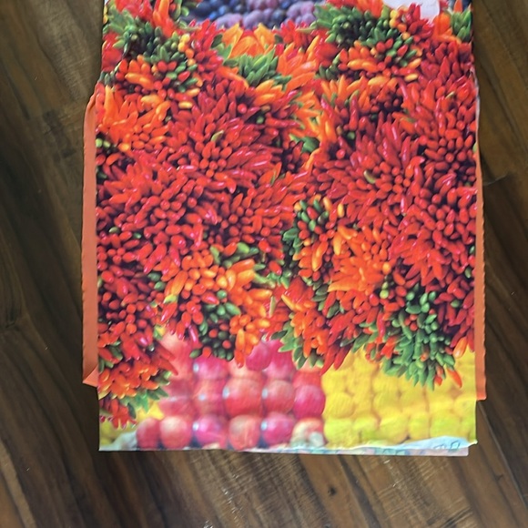 New Zara Picante All Over Print Over The Shoulder Tulle Maxi Dress - Picture 6 of 15